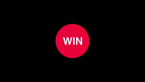 Win or Lose Choice Spinning Badge Token Motion Graphic Stock Footage 342652643