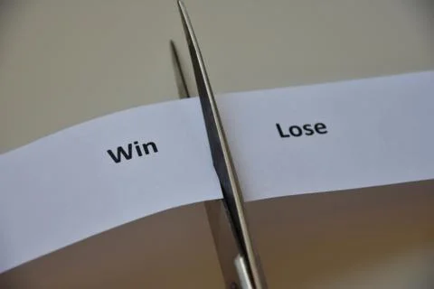 Win or lose concept Stock Photos