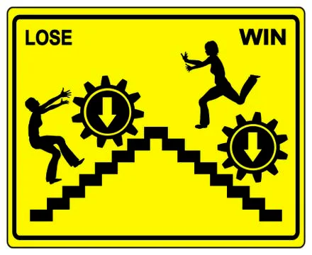 Win or Lose 库存插图