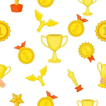 Win pattern, cartoon style Stock Illustration