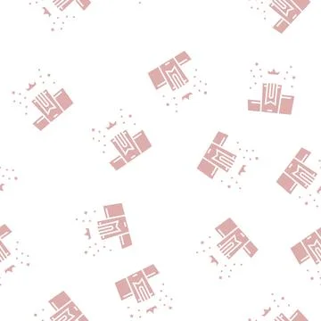 Win pedestal glyph seamless pattern Stock Illustration