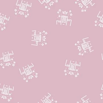 Win pedestal line seamless pattern Illustrazione stock