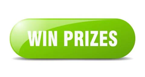Win prizes button. win prizes sign. key. push button. Stock Illustration