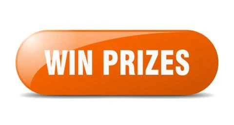 Win prizes button. win prizes sign. key. push button. Stock Illustration