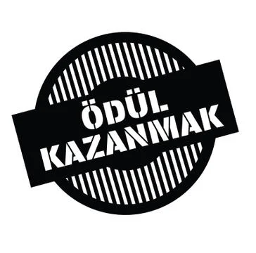 Win prizes stamp in turkish Stock Illustration