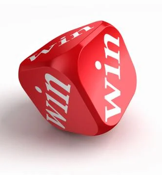Win red dice Stock Illustration