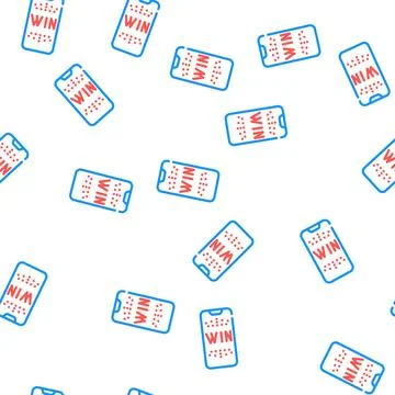 Win smartphone screen vector seamless pattern Stock Illustration