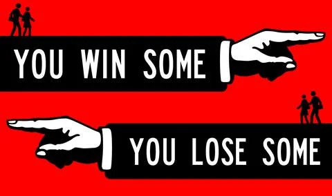 Win some, lose some Stockillustratie