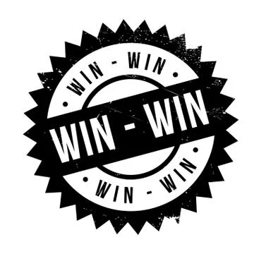 Win stamp rubber grunge Illustrazione stock