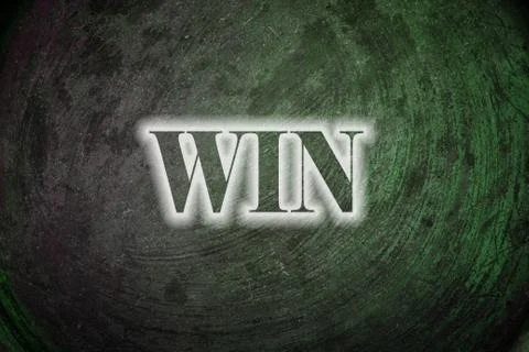 Win text on background Stock Illustration