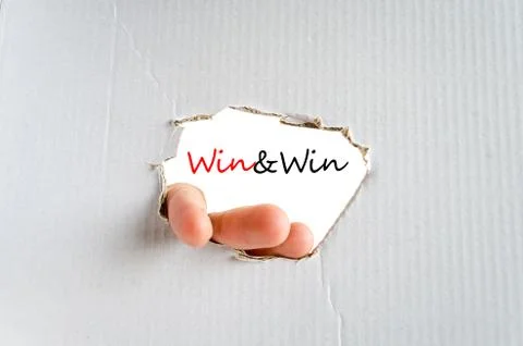 Win Text Concept Stock Photos