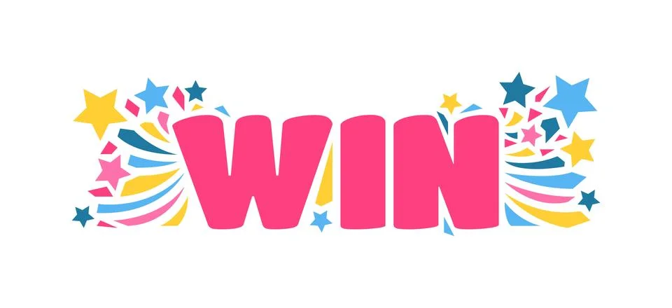 Win text vector illustration Illustrazione stock