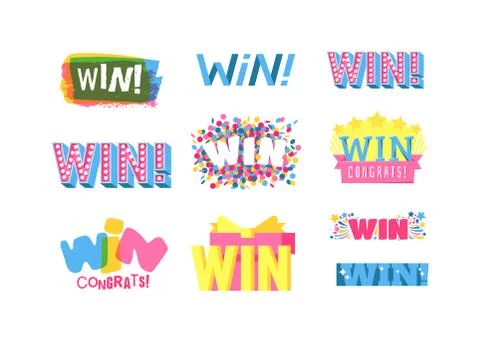 Win text vector illustration Stock Illustration