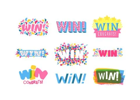 Win text vector illustration Stock Illustration