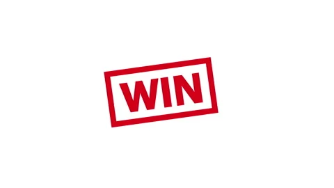 WIN text written on red stamp, WIN square grunge sign 4k animation Video stock 285418232