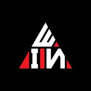 WIN triangle letter logo design with triangle shape. WIN triangle logo desi.. Stock Illustration
