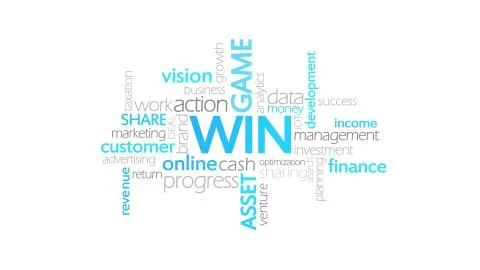 Win, Typography Animation Stock Illustration