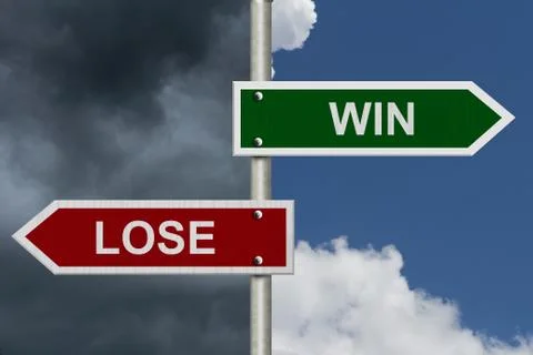 Win versus lose Stockillustratie