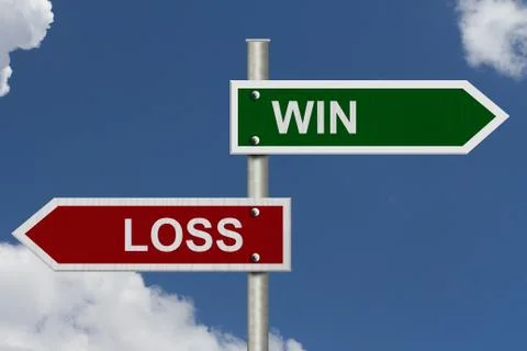 Win versus lose Stockillustratie