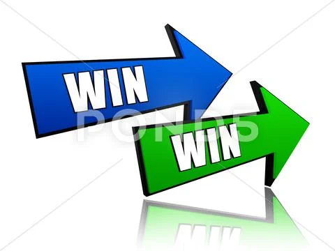 Win win in arrows Stock Illustration