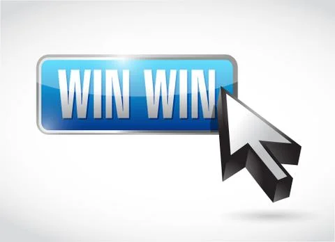 Win win button illustration design 스톡 일러스트