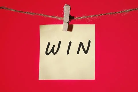 Win win cloud word Stock Photos