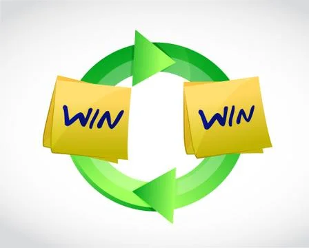 Win win cycle illustration design Stock Illustration