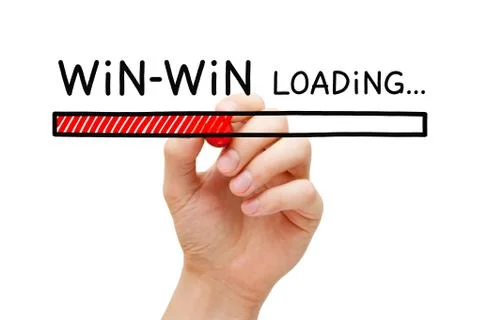 Win-Win Loading Bar Concept Foto stock