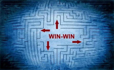 Win-win maze concept Stock Illustration