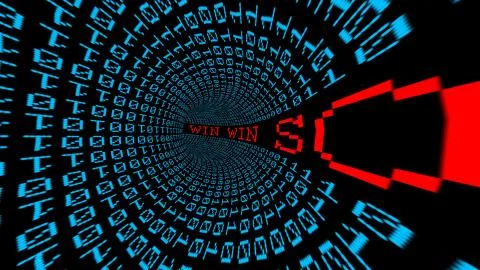 Win win solution data tunnel Stock Photos