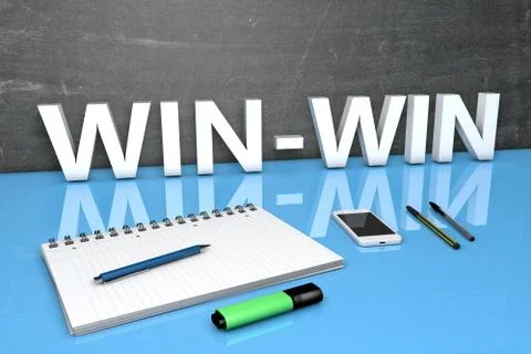 Win-Win text concept Stock Illustration