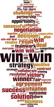 Win-win word cloud Stock Illustration