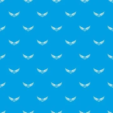 Win wing pattern seamless blue イラスト素材
