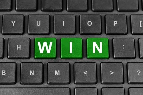 Win word on keyboard Stockillustratie