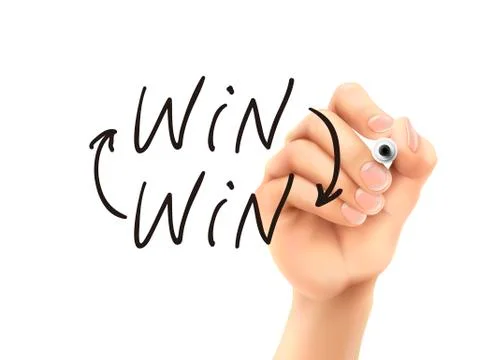 Win word written by hand Stockillustratie