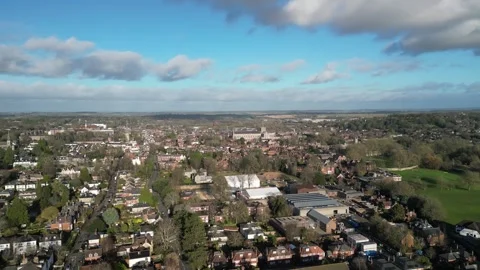 Wincester cathedral aerial shot Stock Footage 265087073