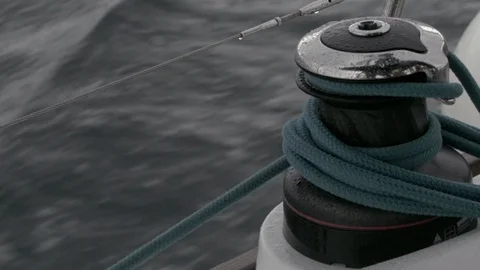 Rope on a moving boat through ocean Stock Footage,#boat#moving#Rope#Footage