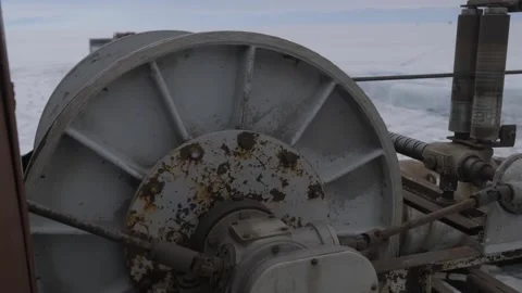 The winch drum is spinning 2 Stock Footage 264659903