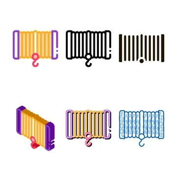 Winch equipment icon vector outline stylized Stock Illustration