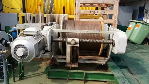 Winch. Stock Footage 124733404