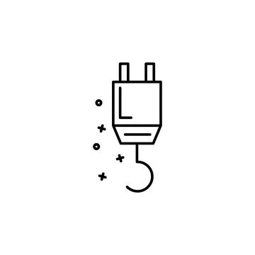 Winch hoist tower icon. Element of manufacturing Stock Illustration