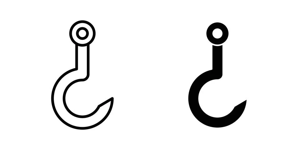 Winch hook icon design. Illustration icons in linear and clipart pack Stock Illustration