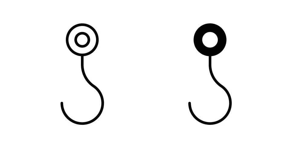 Winch hook icon illustration vector, icon set for apps Stock Illustration