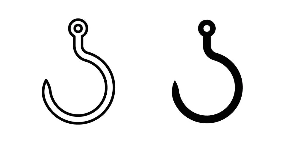 Winch hook icon modern style vectors set Stock Illustration