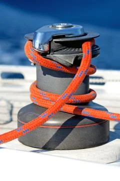 Winch with rope Stock Photos