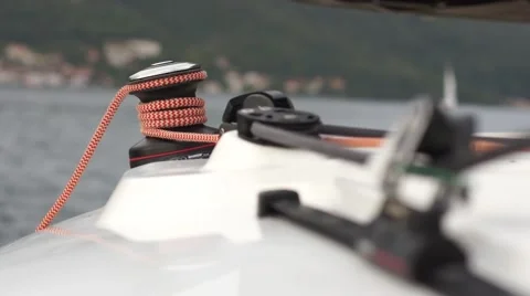 Winch on a sailing yacht Stock Footage 45993657