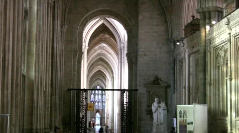 Winchester cathedral 2 england Stock Footage 667342