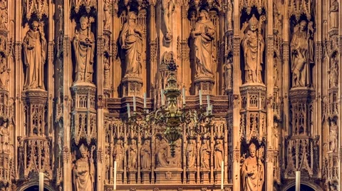Winchester Cathedral altar. Stock Footage 50922872