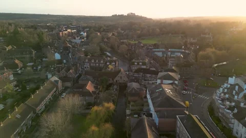 Winchester sunset by the river Stock Footage 265087299