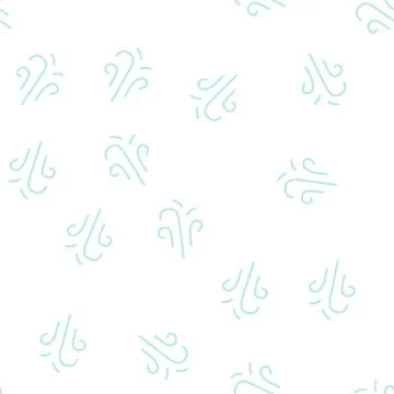 Wind air clean glyph vector seamless pattern Stock Illustration